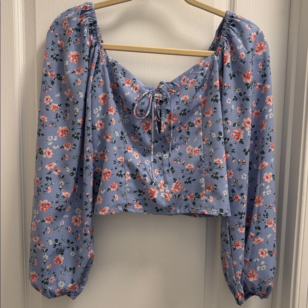 Abercrombie & Fitch Blue Floral Top